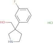 [3-(3-Fluorophenyl)pyrrolidin-3-yl]methanol hydrochloride