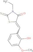 3-ethyl-5-((2-hydroxy-3-methoxyphenyl)methylene)-2-thioxo-1,3-thiazolidin-4-one