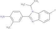 4-[6-Fluoro-1-(propan-2-yl)-2,3-dihydro-1H-1,3-benzodiazol-2-ylidene]-2-methylcyclohexa-2,5-dien-1…