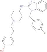 4-(2-(4-((1-((4-Fluorophenyl)methyl)-1H-benzimidazol-2-yl)amino)-1-piperidinyl)ethyl)-phenol