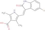 5-((Z)-(5-fluoro-2-oxoindolin-3-ylidene)methyl)-2,4-dimethyl-1H-pyrrole-3-carboxylic acid