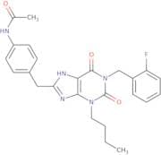 N-[4-[1-(2-Fluorobenzyl)-3-butyl-2,6-dixo-2,3,6,7-tetrahydro-1H-purin-8-ylmethyl]phenyl]acetamide