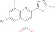 2-(5-Chlorothiophen-2-yl)-8-fluoro-6-methylquinoline-4-carboxylic acid