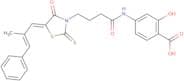 2-Hydroxy-4-[4-(5Z)-5-[(E)-2-methyl-3-phenylprop-2-enylidene]-4-oxo-2-sulfanylidene-1,3-thiazolidi…