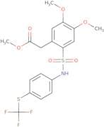 methyl 2-(4,5-dimethoxy-2-(((4-(trifluoromethylthio)phenyl)amino)sulfonyl)phenyl)acetate