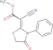methyl 2-nitrilo-2-(4-oxo-5-phenyl(2,5-thiazolidinylidene))acetate