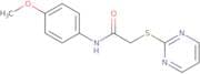N-(4-methoxyphenyl)-2-(2-pyrimidinylsulfanyl)acetamide