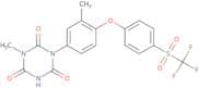 1-Methyl-3-[3-methyl-4-[4-[(trifluoromethyl)sulfonyl]phenoxy]phenyl]-1,3,5-triazine-2,4,6(1H,3H,5H…