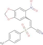 2-((4-methylphenyl)sulfonyl)-3-(6-nitrobenzo[3,4-d]1,3-dioxolen-5-yl)prop-2-enenitrile