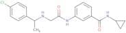 3-(2-{[1-(4-Chlorophenyl)ethyl]amino}acetamido)-N-cyclopropylbenzamide