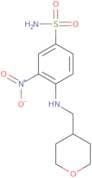 3-Nitro-4-[[(tetrahydropyran-4-yl)methyl]amino]benzenesulfonamide