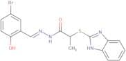 (E)-2-(1H-Benzo[d]imidazol-2-ylthio)-N'-(5-bromo-2-hydroxybenzylidene)propanehydrazide
