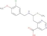 Ethyl 4-((3-chloro-4-methoxybenzyl)amino)-2-(methylthio)pyrimidine-5-carboxylate