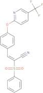 2-(Phenylsulfonyl)-3-(4-(5-(trifluoromethyl)(2-pyridyloxy))phenyl)prop-2-enenitrile