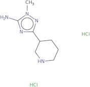 1-Methyl-3-(piperidin-3-yl)-1H-1,2,4-triazol-5-amine dihydrochloride