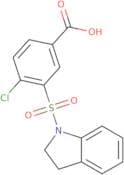 4-Chloro-3-(2,3-dihydro-1H-indole-1-sulfonyl)benzoic acid