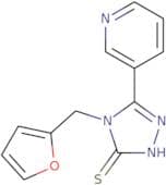4-(Furan-2-ylmethyl)-5-(pyridin-3-yl)-4H-1,2,4-triazole-3-thiol