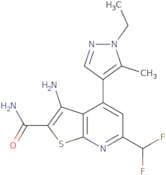 3-Amino-6-(difluoromethyl)-4-(1-ethyl-5-methyl-1H-pyrazol-4-yl)thieno[2,3-b]pyridine-2-carboxamide