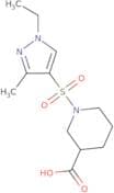 1-[(1-Ethyl-3-methyl-1H-pyrazol-4-yl)sulfonyl]piperidine-3-carboxylic acid
