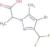 2-[4-Bromo-3-(difluoromethyl)-5-methyl-1H-pyrazol-1-yl]propanoic acid