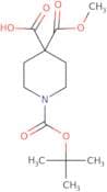 1-[(tert-butoxy)carbonyl]-4-(methoxycarbonyl)piperidine-4-carboxylic acid