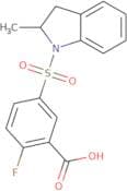 2-Fluoro-5-[(2-methyl-2,3-dihydro-1H-indol-1-yl)sulfonyl]benzoic acid
