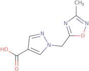 1-[(3-Methyl-1,2,4-oxadiazol-5-yl)methyl]-1H-pyrazole-4-carboxylic acid