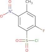 2-Fluoro-4-methyl-5-nitrobenzene-1-sulfonyl chloride