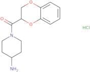 1-(2,3-Dihydro-1,4-benzodioxine-2-carbonyl)piperidin-4-amine hydrochloride
