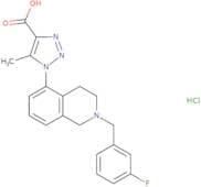 1-{2-[(3-Fluorophenyl)methyl]-1,2,3,4-tetrahydroisoquinolin-5-yl}-5-methyl-1H-1,2,3-triazole-4-car…