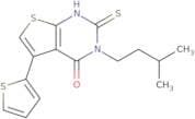 3-(3-Methylbutyl)-2-sulfanyl-5-(thiophen-2-yl)-3H,4H-thieno[2,3-d]pyrimidin-4-one