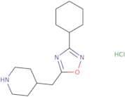 4-[(3-Cyclohexyl-1,2,4-oxadiazol-5-yl)methyl]piperidine hydrochloride