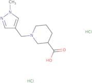 1-[(1-Methyl-1H-pyrazol-4-yl)methyl]piperidine-3-carboxylic acid dihydrochloride