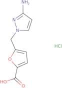 5-[(3-Amino-1H-pyrazol-1-yl)methyl]furan-2-carboxylic acid hydrochloride