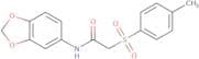 N-benzo[3,4-d]1,3-dioxolen-5-yl-2-((4-methylphenyl)sulfonyl)ethanamide