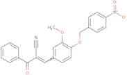 3-(3-methoxy-4-((4-nitrophenyl)methoxy)phenyl)-2-(phenylcarbonyl)prop-2-enenitrile