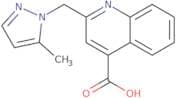 2-[(5-Methyl-1H-pyrazol-1-yl)methyl]quinoline-4-carboxylic acid