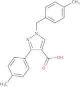 3-(4-Methylphenyl)-1-[(4-methylphenyl)methyl]-1H-pyrazole-4-carboxylic acid