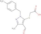 2-({4-Formyl-3-methyl-1-[(4-methylphenyl)methyl]-1H-pyrazol-5-yl}sulfanyl)acetic acid