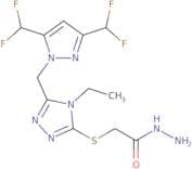 2-[(5-{[3,5-Bis(difluoromethyl)-1H-pyrazol-1-yl]methyl}-4-ethyl-4H-1,2,4-triazol-3-yl)sulfanyl]ace…