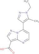 7-(1-Ethyl-5-methyl-1H-pyrazol-4-yl)pyrazolo[1,5-a]pyrimidine-3-carboxylic acid