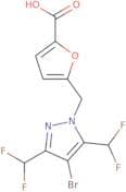 5-{[4-Bromo-3,5-bis(difluoromethyl)-1H-pyrazol-1-yl]methyl}furan-2-carboxylic acid