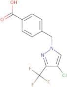 4-{[4-Chloro-3-(trifluoromethyl)-1H-pyrazol-1-yl]methyl}benzoic acid