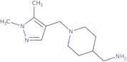 {1-[(1,5-Dimethyl-1H-pyrazol-4-yl)methyl]piperidin-4-yl}methanamine