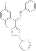 4-Fluoro-2-[(1-phenyl-1H-pyrazol-4-yl)(2-phenylhydrazin-1-ylidene)methyl]phenol