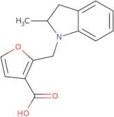 2-[(2-Methyl-2,3-dihydro-1H-indol-1-yl)methyl]furan-3-carboxylic acid