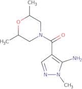 4-(2,6-Dimethylmorpholine-4-carbonyl)-1-methyl-1H-pyrazol-5-amine