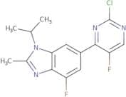 6-(2-Chloro-5-fluoropyrimidin-4-yl)-4-fluoro-2-methyl-1-(propan-2-yl)-1H-1,3-benzodiazole