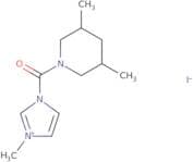 1-(3,5-Dimethylpiperidine-1-carbonyl)-3-methyl-1H-imidazol-3-ium iodide