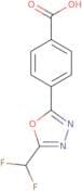 4-[5-(Difluoromethyl)-1,3,4-oxadiazol-2-yl]benzoic acid
